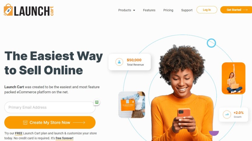 Launch Cart homepage